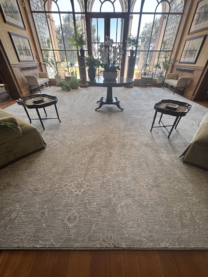 custom area rug installation