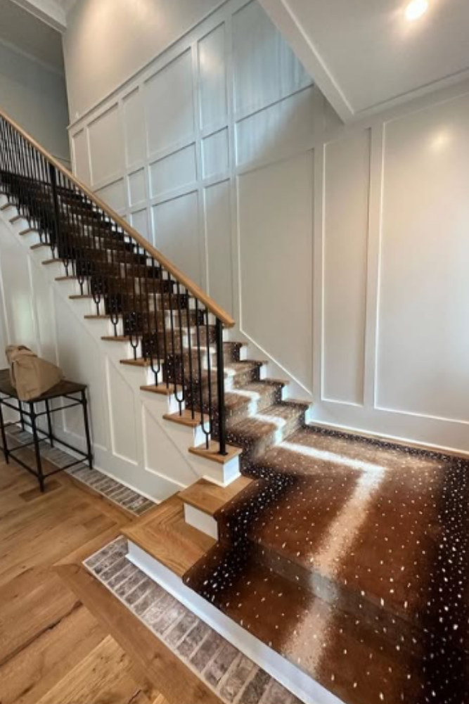 custom stair runner installation
