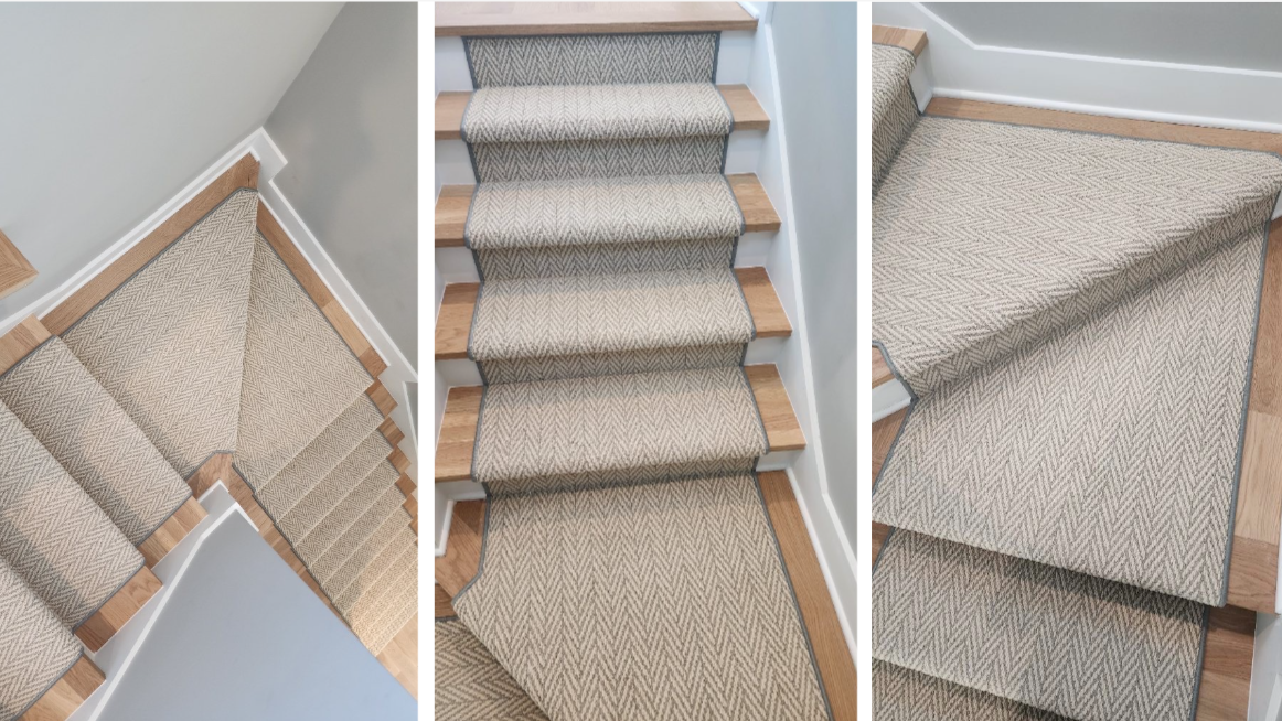 custom stair runner installation